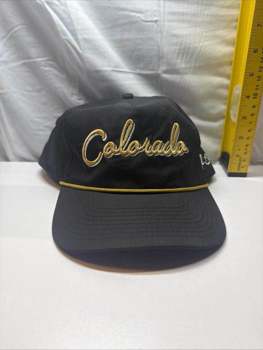 Bad Birdie Colorado Hat Cap Snap Back Black Rope Script Golf Mens